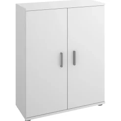 Garnero Arredamenti Mobili Lavanderia|Armadi Ufficio-Mobile bagno 61x80h cm con 2 ante multiuso legno bianco Ander