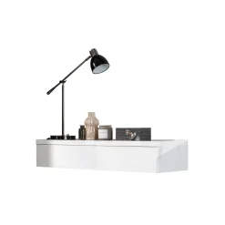 Garnero Arredamenti Mobili Ingresso Sospesi|Mobili Ingresso-Mobile ingresso sospeso 100x20h cm con cassetto bianco Magnolia