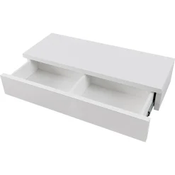 Garnero Arredamenti Mobili Ingresso Sospesi|Mobili Ingresso-Mobile ingresso sospeso 100x20h cm con cassetto bianco Magnolia