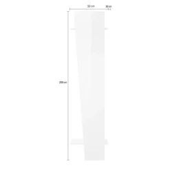 Garnero Arredamenti Mobili Ingresso Appendiabiti|Mobili Ingresso-Mobile ingresso 50x200h cm appendiabiti Candia Gihome® Bianco Lucido