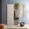 Garnero Arredamenti Mobili Ingresso Appendiabiti|Mobili Ingresso-Mobile ingresso 95x186h cm beige marrone Sunset 111