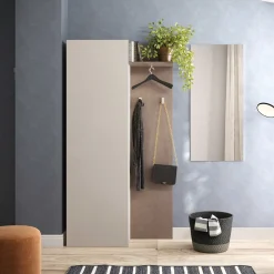 Garnero Arredamenti Mobili Ingresso Appendiabiti|Mobili Ingresso-Mobile ingresso 95x186h cm beige marrone Sunset 111