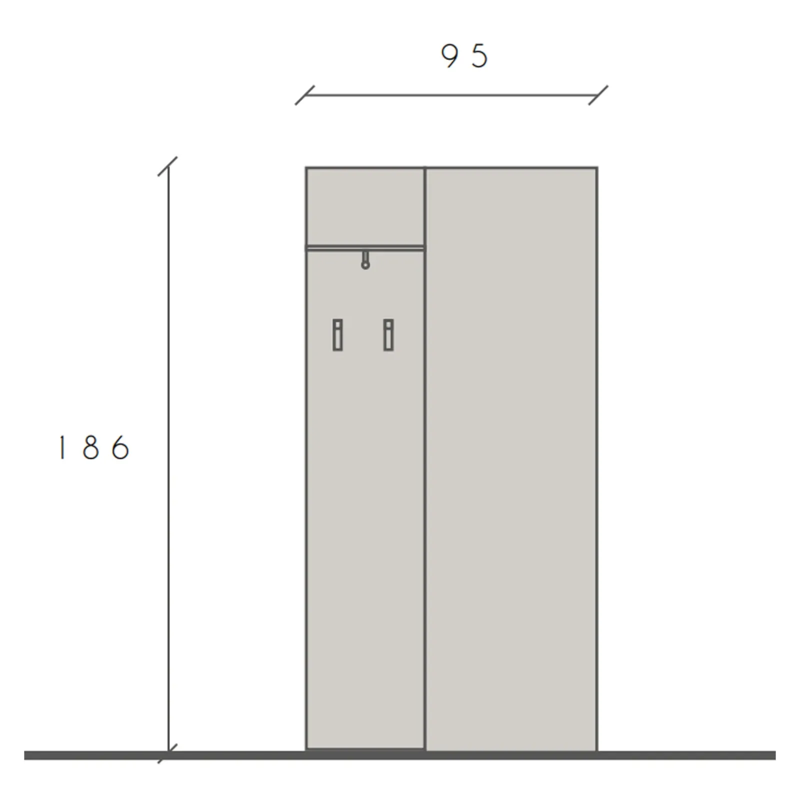 Garnero Arredamenti Mobili Ingresso Appendiabiti|Mobili Ingresso-Mobile ingresso 95x186h cm bianco lucido Sunset 110