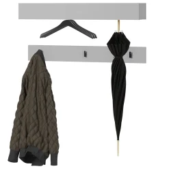 Garnero Arredamenti Mobili Ingresso Appendiabiti|Mobili Ingresso-Mobile ingresso 300x200h cm con specchio appendiabiti armadio Accent Grigio