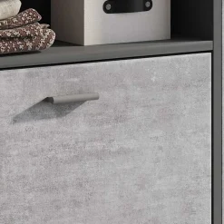 Garnero Arredamenti Scarpiere E Cassepanche|Scarpiere-Mobile ingresso 92x94h cm con scarpiera grafite cemento Mars