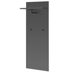 Garnero Arredamenti Mobili Ingresso Appendiabiti|Mobili Ingresso-Mobile ingresso 180x203h cm con specchio moderno rovere antracite stampa a righe New York Gihome® Antracite - Rovere