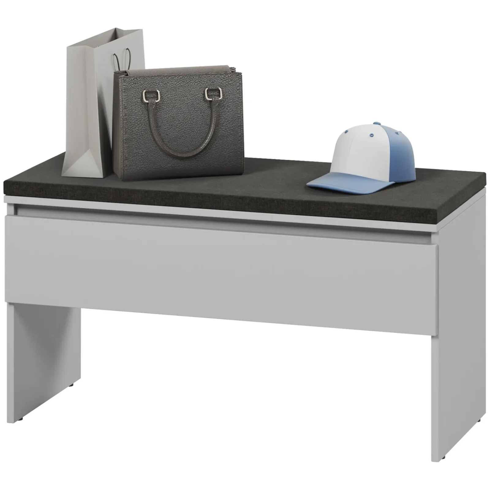 Garnero Arredamenti Mobili Ingresso Appendiabiti|Mobili Ingresso-Mobile ingresso 200x230h cm con specchio appendiabiti Accent Grigio