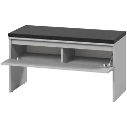 Garnero Arredamenti Mobili Ingresso Appendiabiti|Mobili Ingresso-Mobile ingresso 200x230h cm con specchio appendiabiti Accent Grigio