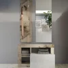 Garnero Arredamenti Mobili Ingresso Appendiabiti|Mobili Ingresso-Mobile ingresso 91x173h cm moderno bianco lucido pero Invictus