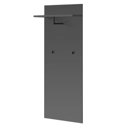 Garnero Arredamenti Mobili Ingresso Appendiabiti|Mobili Ingresso-Mobile ingresso 90x203h cm moderno rovere antracite stampa a righe Arizona Gihome® Antracite - Rovere