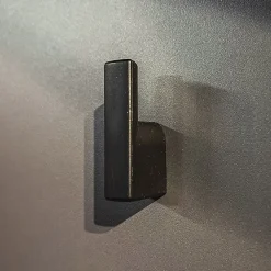 Garnero Arredamenti Mobili Ingresso Appendiabiti|Mobili Ingresso-Mobile ingresso 90x203h cm moderno rovere antracite stampa a righe Arizona Gihome® Antracite - Rovere