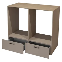 Garnero Arredamenti Mobili Lavanderia-Mobile lavatrice e asciugatrice 172x197h cm con colonna beige Wave