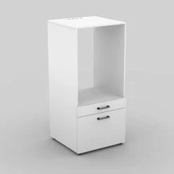 Garnero Arredamenti Mobili Lavanderia-Mobile lavatrice 67x144h cm con cassettone bianco Water