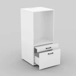 Garnero Arredamenti Mobili Lavanderia-Mobile lavatrice 67x144h cm con cassettone bianco Water