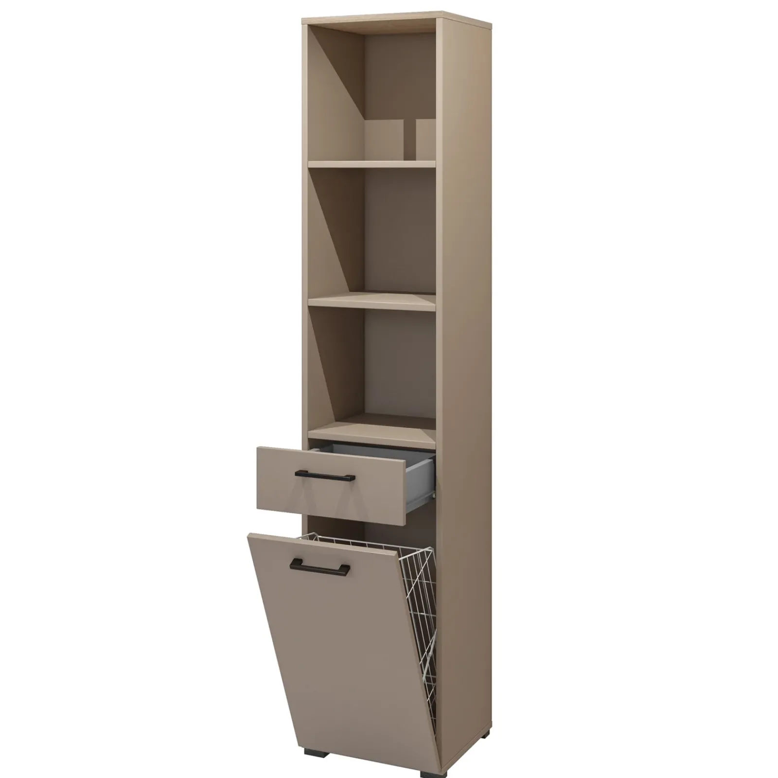 Garnero Arredamenti Mobili Lavanderia-Mobile lavatrice 107x197h cm con colonna beige Wave