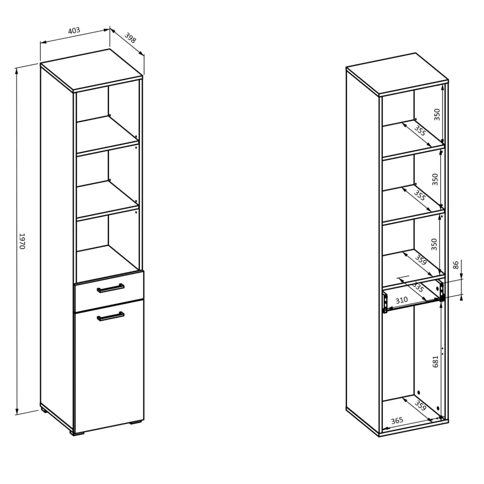 Garnero Arredamenti Mobili Lavanderia-Mobile lavatrice 107x197h cm con colonna beige Wave