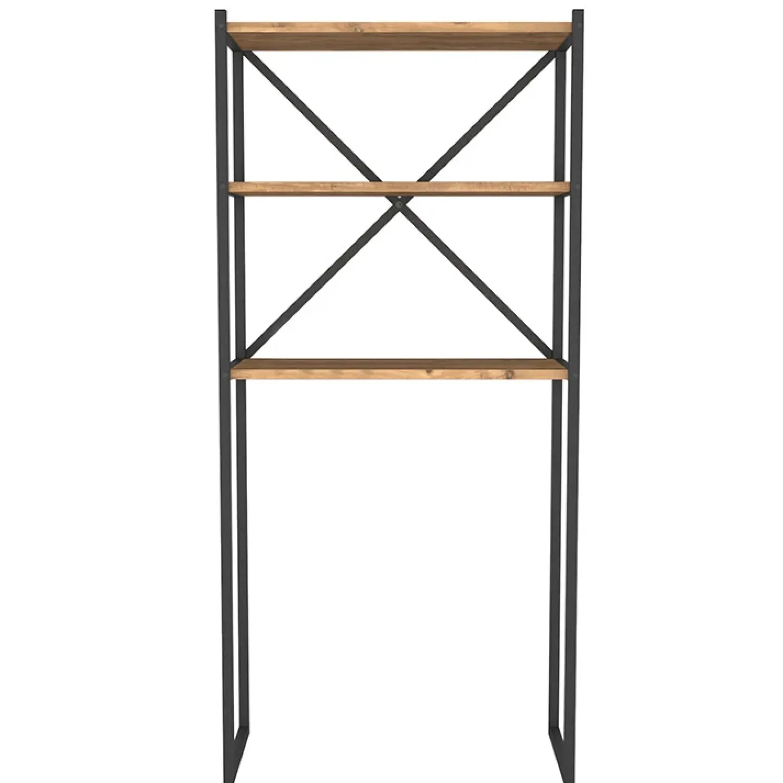 Garnero Arredamenti Mobili Lavanderia-Mobile lavatrice 66x160h cm industrial metallo Canarie Rovere