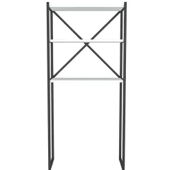 Garnero Arredamenti Mobili Lavanderia-Mobile lavatrice 66x160h cm industrial metallo bianco Canarie Bianco Opaco