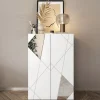 Garnero Arredamenti Scarpiere E Cassepanche|Scarpiere-Mobile multiuso ingresso 78x116h cm scarpiera bianco lucido specchio Olimpo