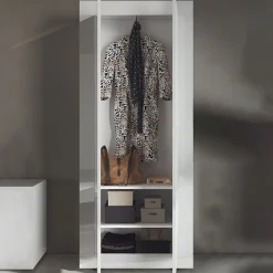 Garnero Arredamenti Armadi E Madie Ingresso|Mobili Multiuso-Mobile multiuso ingresso appendiabiti 78x187h cm moderno bianco lucido Eternity