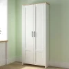 Garnero Arredamenti Armadio Ante Battenti|Mobili Multiuso-Mobile multiuso 85x201h cm 2 ante bianco frassinato rovere Lars