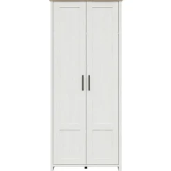 Garnero Arredamenti Armadio Ante Battenti|Mobili Multiuso-Mobile multiuso 85x201h cm 2 ante bianco frassinato rovere Lars