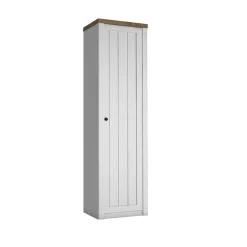 Garnero Arredamenti Armadio Cameretta|Armadio Ante Battenti-Mobile multiuso 50x198h cm 1 anta bianco frassinato rovere Provenza