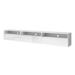 Garnero Arredamenti Mobile Tv Sospeso|Mobili Tv Moderni-Mobile porta TV sospeso 270x42h cm bianco Emotion Gihome® Bianco Lucido