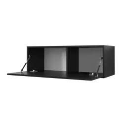 Garnero Arredamenti Mobile Tv Sospeso-Mobile porta TV sospeso 100x34h cm 1 anta nero Kiruna Nero Opaco