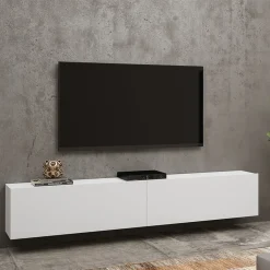 Garnero Arredamenti Mobile Tv Sospeso|Mobili Tv Moderni-Mobile porta TV sospeso 180x35h cm Fusion Bianco Opaco