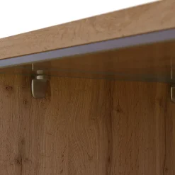 Garnero Arredamenti Mobile Tv Sospeso|Mobili Tv Moderni-Mobile porta TV sospeso 180x30h cm con LED nero lucido rovere Silvia Rovere - Nero Lucido