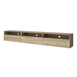 Garnero Arredamenti Mobile Tv In Legno|Mobile Tv Sospeso-Mobile porta TV sospeso 270x42h cm Emotion Gihome® Rovere