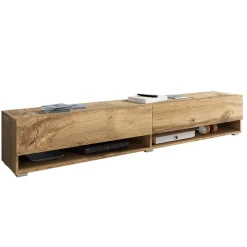 Garnero Arredamenti Mobile Tv Sospeso|Mobili Tv Moderni-Mobile porta TV sospeso 180x30h cm 2 ante Gregoria Rovere