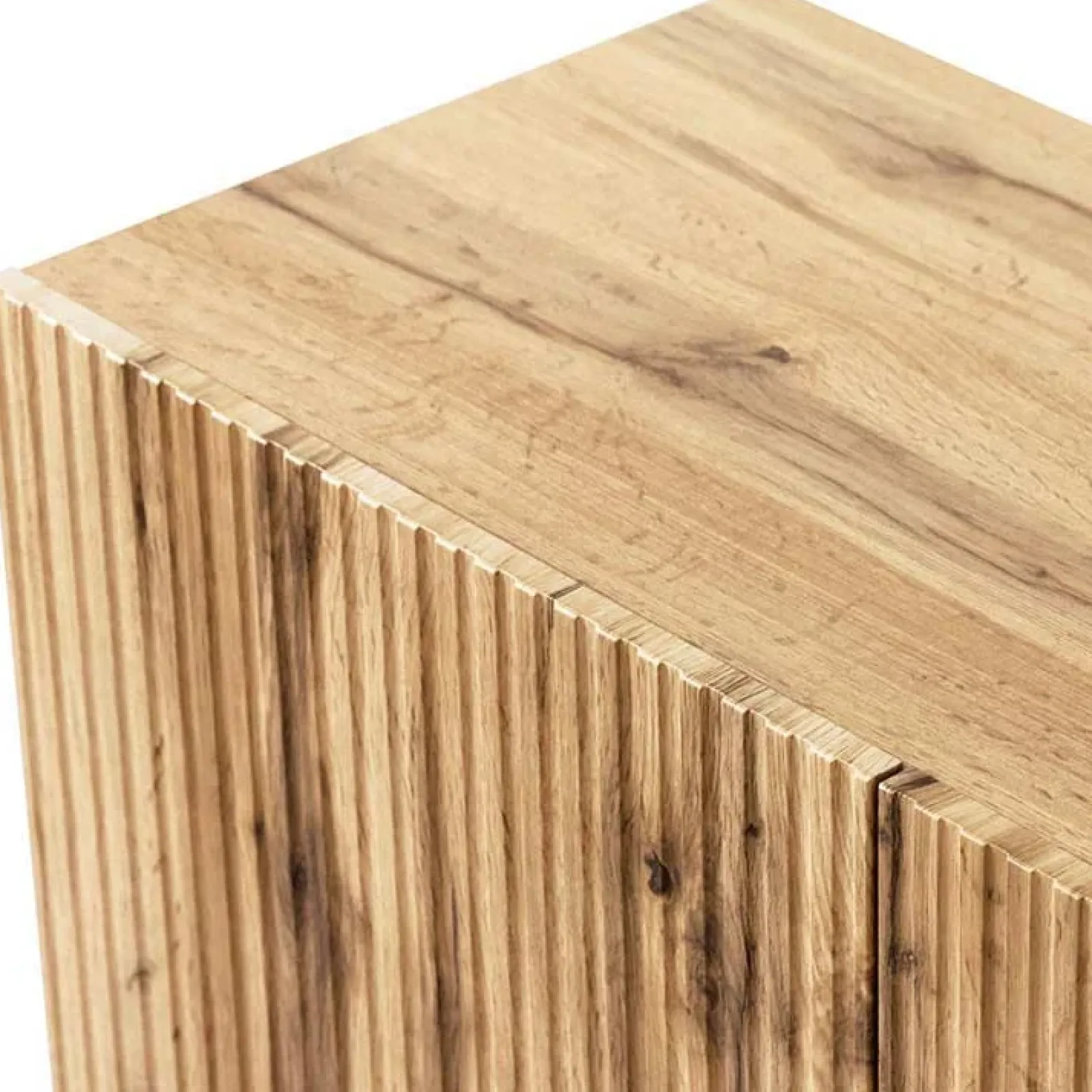 Garnero Arredamenti Mobili Tv Moderni|Mobile Tv Moderno-Mobile porta TV 201x52h cm 4 ante cannettato Essence Quercia