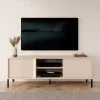 Garnero Arredamenti Mobile Tv Basso-Mobile porta TV 153x54h cm 2 ante 2 vani moderno beige Melly