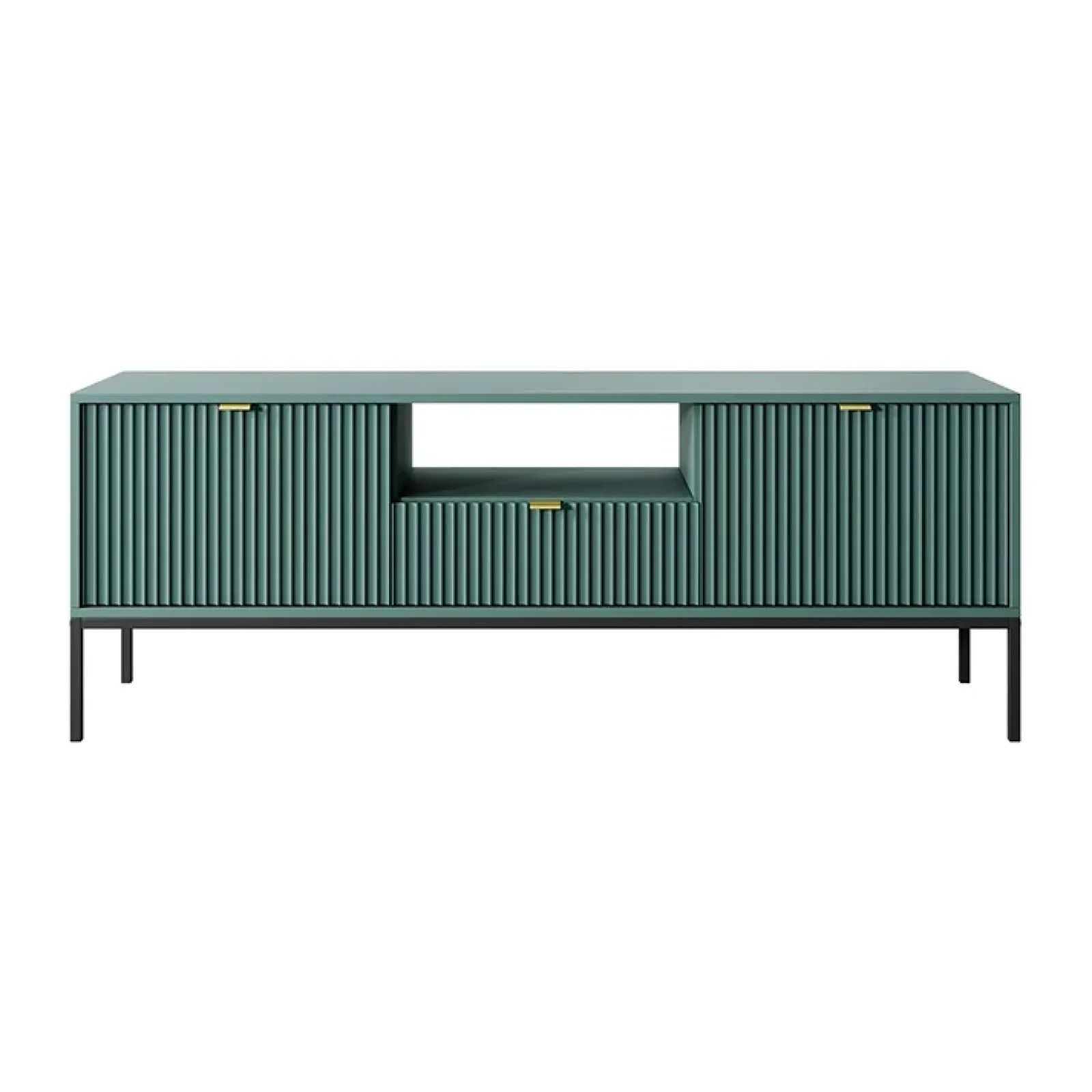 Garnero Arredamenti Mobili Tv Moderni|Mobile Tv Moderno-Mobile porta TV 154x56h cm 2 ante moderno soggiorno Alisa Verde