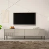 Garnero Arredamenti Mobili Tv Moderni|Mobile Tv Moderno-Mobile porta tv 190x53h cm 4 ante cannettato beige Diana