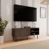 Garnero Arredamenti Mobile Tv Basso|Mobili Tv Moderni-Mobile porta TV 150x58h cm 2 ante 2 vani noce cannettato Gabiot