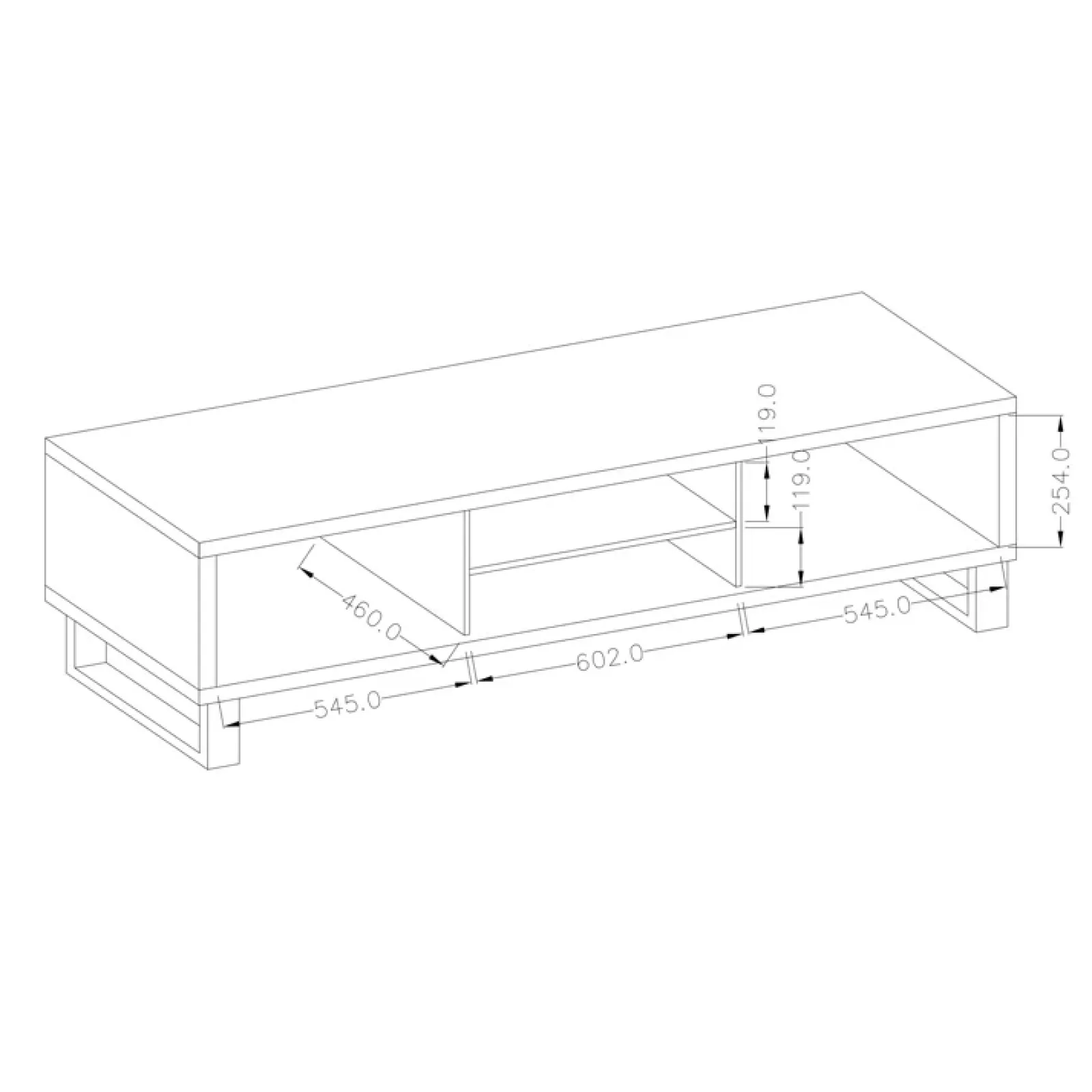 Garnero Arredamenti Mobile Tv In Legno|Mobile Tv Basso-Mobile porta TV 180x50h cm 2 ante soggiorno quercia metallo nero Petra