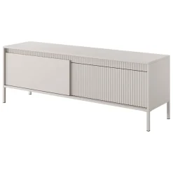 Garnero Arredamenti Mobile Tv Basso-Mobile porta TV 154x54h cm 2 ante cannettato Ciar Beige