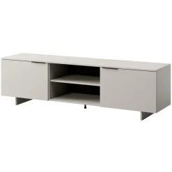 Garnero Arredamenti Mobile Tv Basso|Mobili Tv Moderni-Mobile porta TV 180x55h cm 2 ante grigio Stone