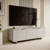 Garnero Arredamenti Mobile Tv Basso|Mobili Tv Moderni-Mobile porta TV 150x55h cm 3 ante grigio Stone