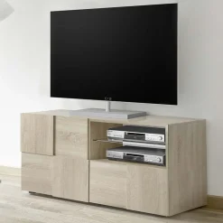 Garnero Arredamenti Mobile Tv In Legno|Mobile Tv Basso-Mobile porta TV 122x57h cm 1 anta moderno samoa Obsession Rovere