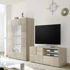 Garnero Arredamenti Mobile Tv In Legno|Mobile Tv Basso-Mobile porta TV 122x57h cm 1 anta moderno samoa Obsession Rovere