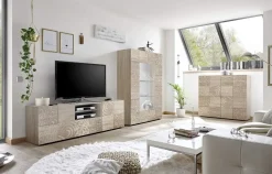 Garnero Arredamenti Mobile Tv In Legno|Mobile Tv Basso-Mobile porta TV 181x57h cm 2 ante 1 cassetto soggiorno samoa Paradise Rovere