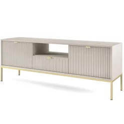 Garnero Arredamenti Mobile Tv Basso|Mobili Tv Moderni-Mobile porta TV 154x56h cm 2 ante moderno soggiorno Alisa Beige