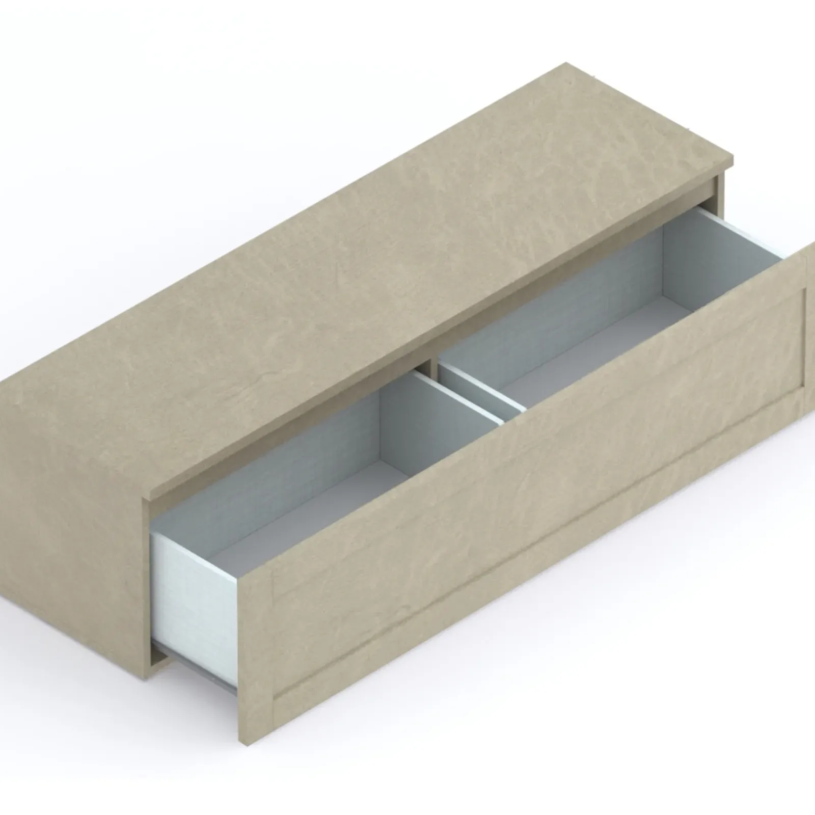 Garnero Arredamenti Mobile Tv In Legno|Mobile Tv Basso-Mobile porta TV 138x40h cm 1 cassettone con telaio Sunset Tortora