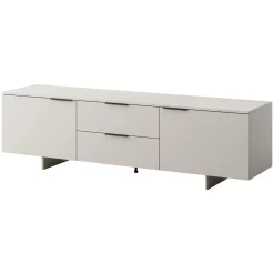 Garnero Arredamenti Mobile Tv Basso|Mobili Tv Moderni-Mobile porta TV 180x55h cm 2 cassetti grigio Stone