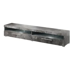 Garnero Arredamenti Mobile Tv Basso-Mobile porta TV 200x35h cm 2 cassetti Frisk Ossido