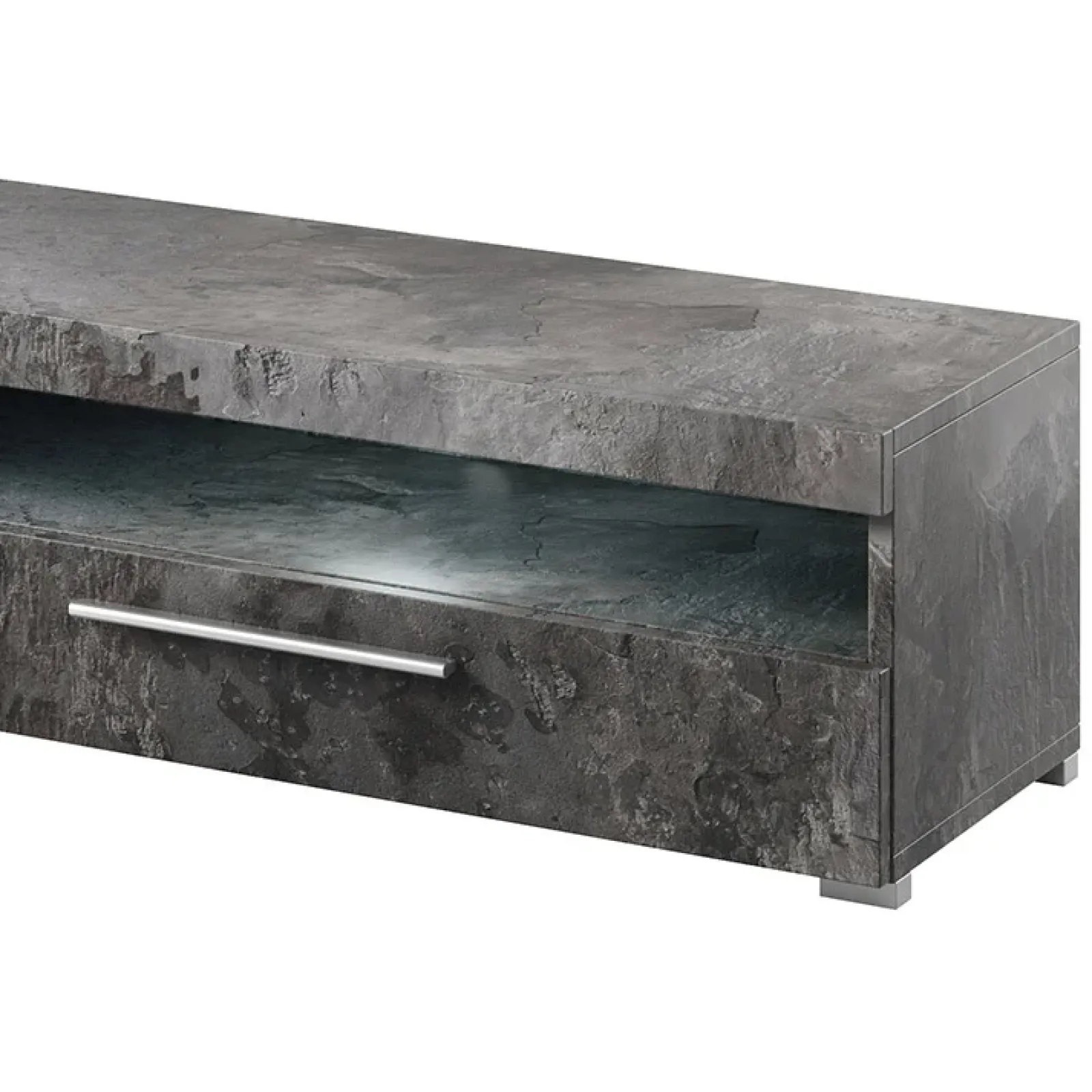 Garnero Arredamenti Mobile Tv Basso-Mobile porta TV 200x35h cm 2 cassetti Frisk Ossido